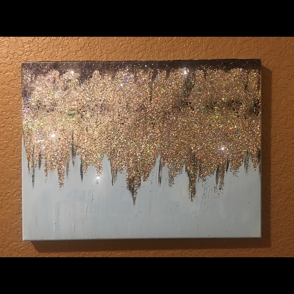 12x16 glitter canvas art